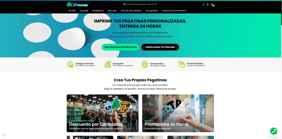 Captura de EcoPegatinas